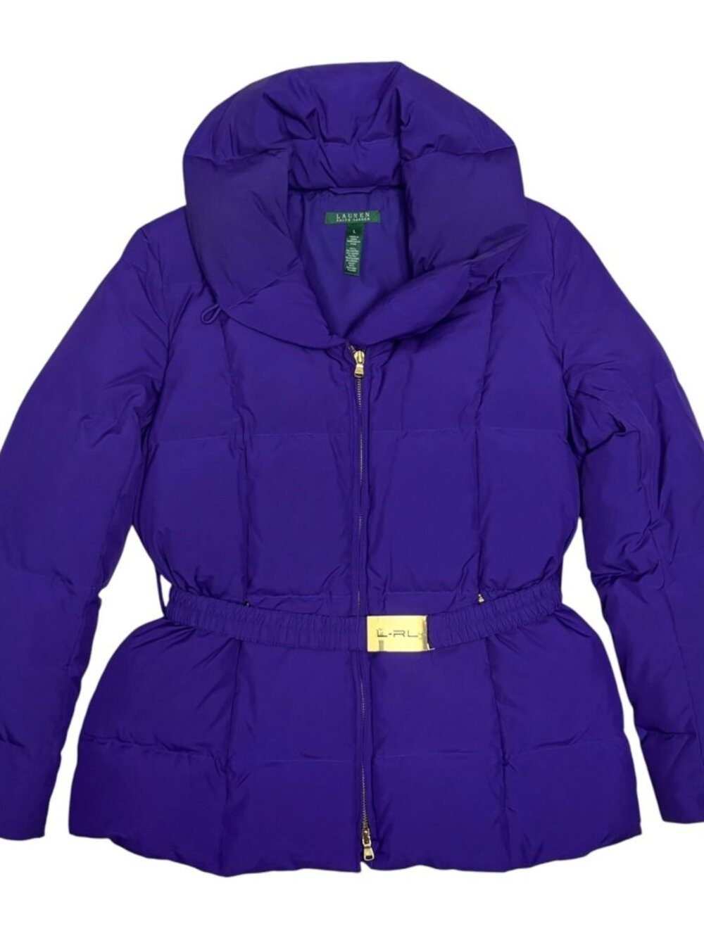 LAUREN RALPH LAUREN Puffer Parka Coat Purple Winter Jacket Womens Large